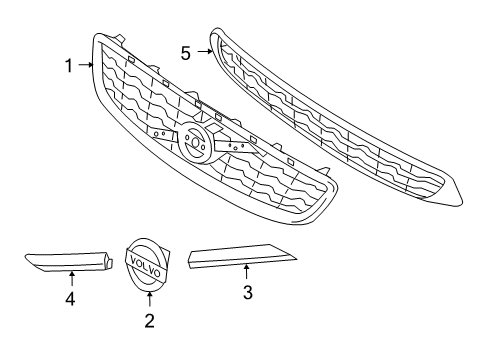 2011 Volvo C70 Grille & Components
