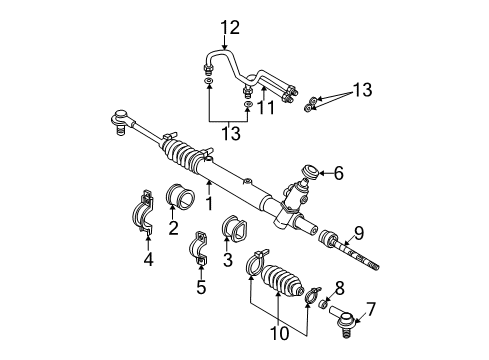 2004 Volvo V40 Steering Column & Wheel, Steering Gear & Linkage Diagram 3