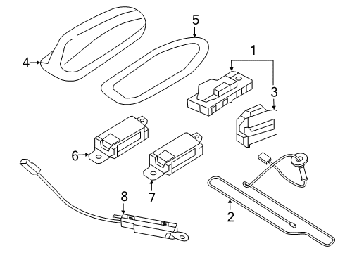 2021 Volvo XC40 Recharge Antenna & Radio