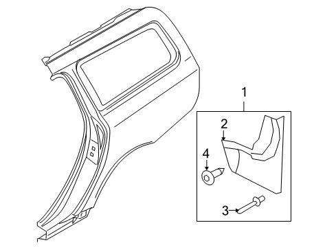 2009 Volvo V70 Exterior Trim - Quarter Panel