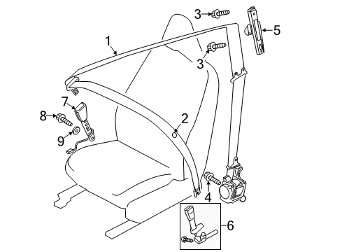 2016 Volvo S60 Cross Country Front Seat Belts