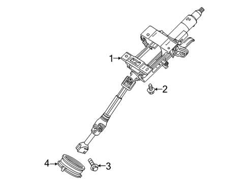 2023 Volvo C40 Recharge Steering Column Assembly