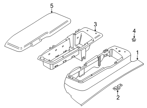 2000 Volvo V70 Interior Trim - Rear Body Diagram 1