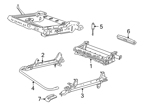 1999 Volvo V70 Seats & Track Components Diagram 1
