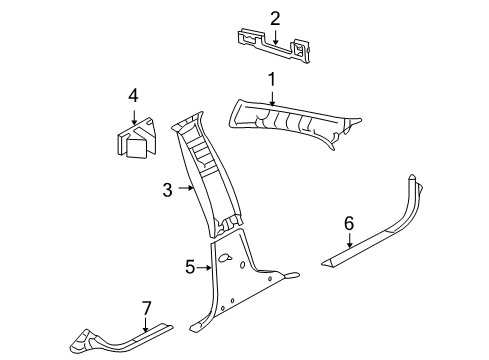 2009 Volvo V50 Interior Trim - Pillars, Rocker & Floor