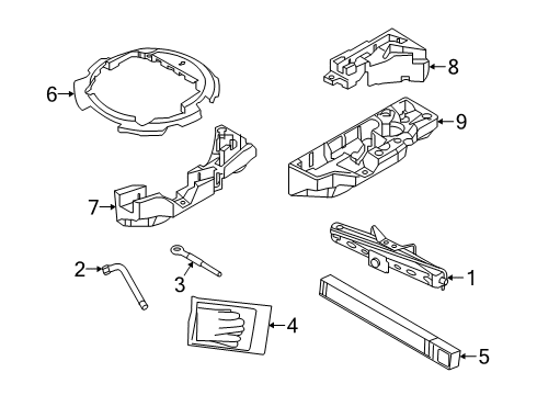2019 Volvo S60 Jack & Components