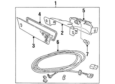 1998 Volvo S90 High Mount Lamps Diagram 2