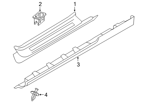 2009 Volvo C70 Exterior Trim - Pillars, Rocker & Floor