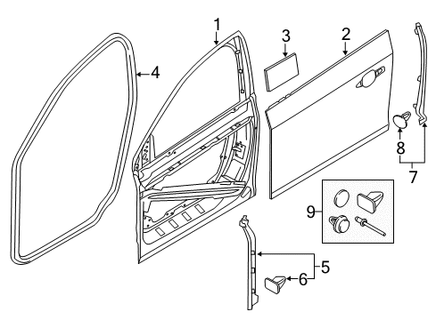 2017 Volvo V60 Cross Country Front Door