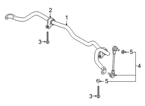 2023 Volvo C40 Recharge Stabilizer Bar & Components - Front