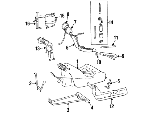 1997 Volvo V90 Fuel System Components