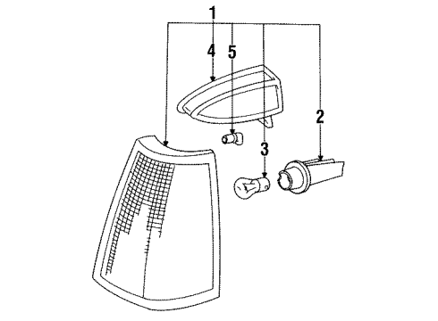 1993 Volvo 940 Park & Signal Lamps