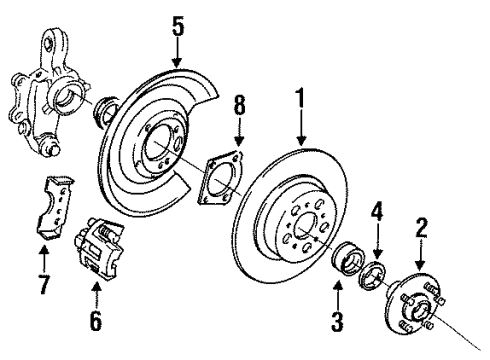 1992 Volvo 940 Rear Brakes Diagram 1