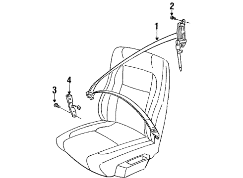 1995 Volvo 850 Front Seat Belts