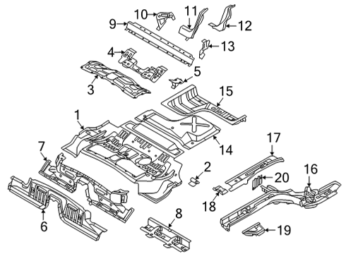 2023 Volvo C40 Recharge Rear Floor & Rails