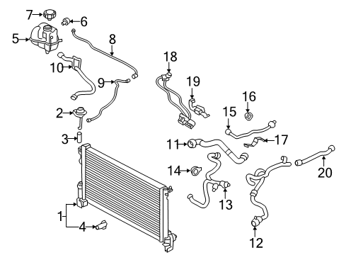2017 Volvo S90 Radiator & Components