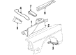 Diagram for Volvo 240 Fender Splash Shield - 1254747