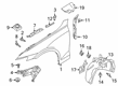 Diagram for Volvo V60 Fender Splash Shield - 31425475