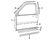 Diagram for 1997 Volvo S90 Door Moldings - 3536719