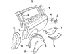 Diagram for Volvo 240 Fender Splash Shield - 1254249