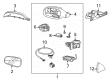 Diagram for 2001 Volvo S60 Side View Mirrors - 30634920