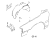 Diagram for Volvo Fender Splash Shield - 8693966