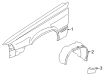 Diagram for Volvo Fender Splash Shield - 9152684