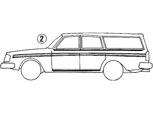 9131913 Volvo Stripe Kit, Driver Side