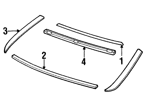 Volvo 1343243 Reveal Molding 1343243 Volvo Reveal Molding