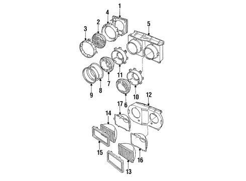 Volvo 1372106 Headlamp Assembly, Driver Side 1372106 Volvo Headlamp Assembly, Driver Side