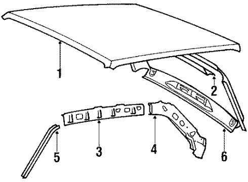 Volvo 1203108 Corner Molding, Driver Side 1203108 Volvo Corner Molding, Driver Side