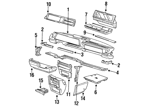 Volvo 1348487 Glove Box Door 1348487 Volvo Glove Box Door