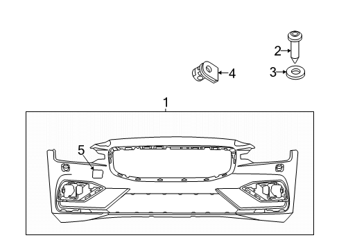Volvo 40009863 Bumper Cover 40009863 Volvo Bumper Cover