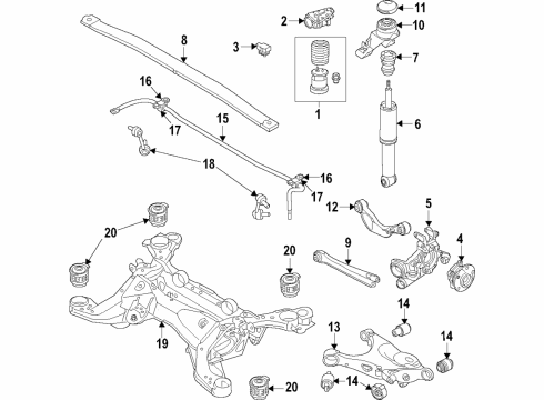 2023 Volvo V60 Shock Absorber Diagram for 31658554