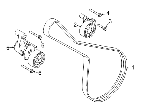 2017 Volvo XC90 Belts & Pulleys Diagram