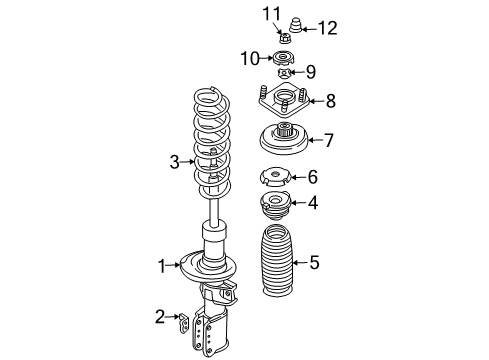 2005 Volvo S60 Struts & Components Diagram