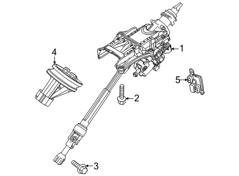 2025 Volvo EX90 Steering Column Assembly