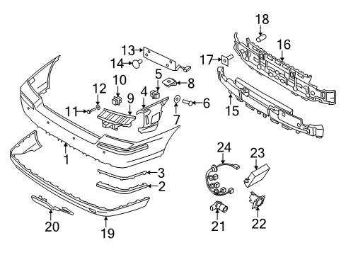 2005 Volvo S60 Bumper & Components - Rear Diagram