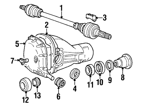 1995 Volvo 960 Drive Axles - Rear Diagram