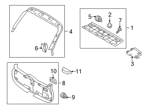 2015 Volvo XC60 Interior Trim - Lift Gate Diagram