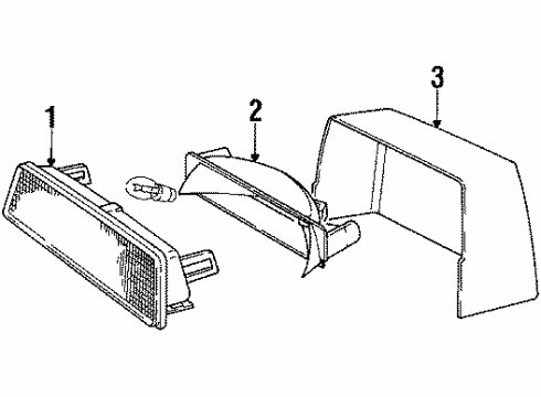 1986 Volvo 740 High Mount Lamps Diagram
