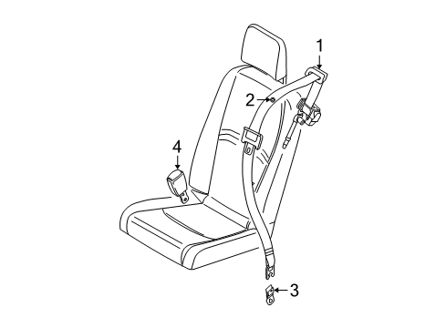 2005 Volvo XC90 Rear Seat Belts Diagram