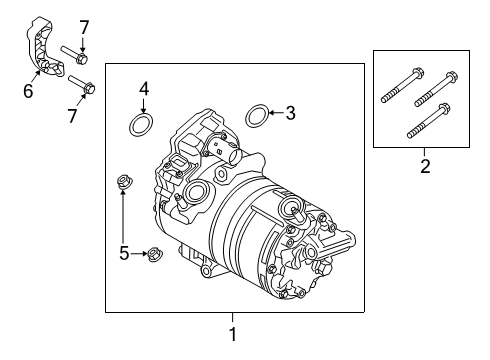 2025 Volvo V60 A/C Condenser, Compressor & Lines Diagram