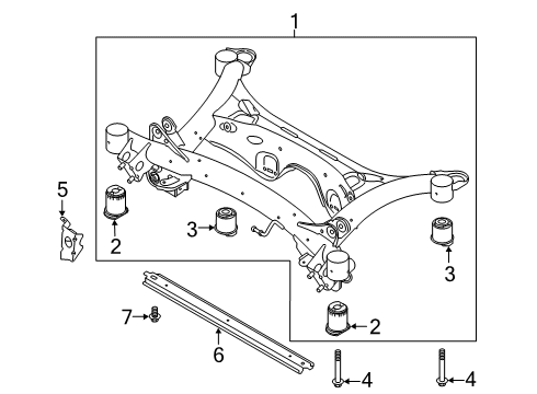 2021 Volvo XC40 Suspension Mounting - Rear Diagram