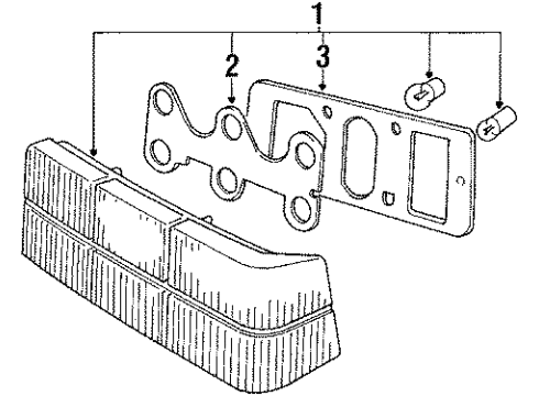 1990 Volvo 240 Tail Lamps Diagram