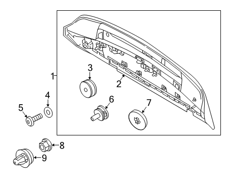 2019 Volvo XC90 Rear Spoiler Diagram