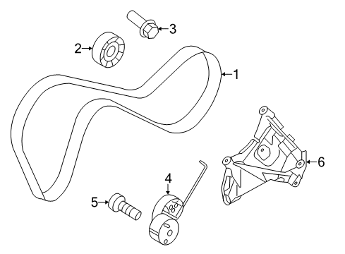 2014 Volvo S60 Belts & Pulleys Diagram