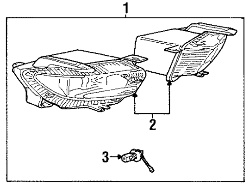 1998 Volvo V90 Bulbs Diagram