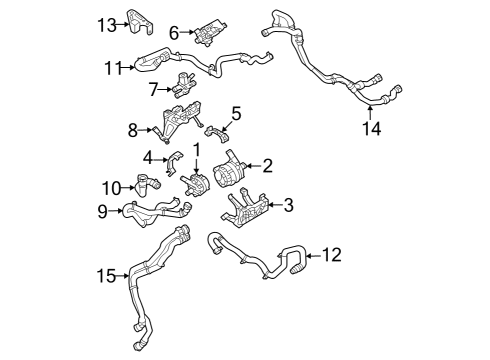 2024 Volvo XC40 Recharge Cooling System - Traction Motor Component Diagram