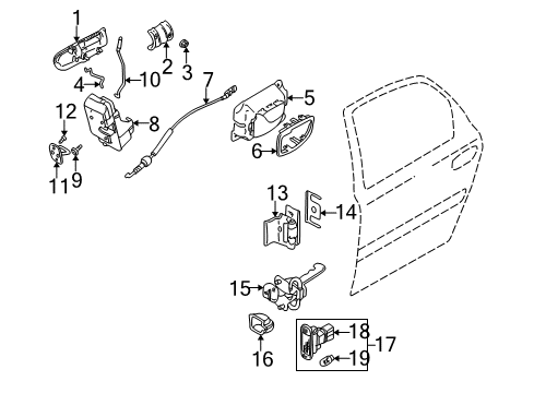 2000 Volvo S80 Rear Door Diagram